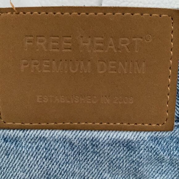 Free Heart Denim Skirt. Size Small - Picture 4 of 7